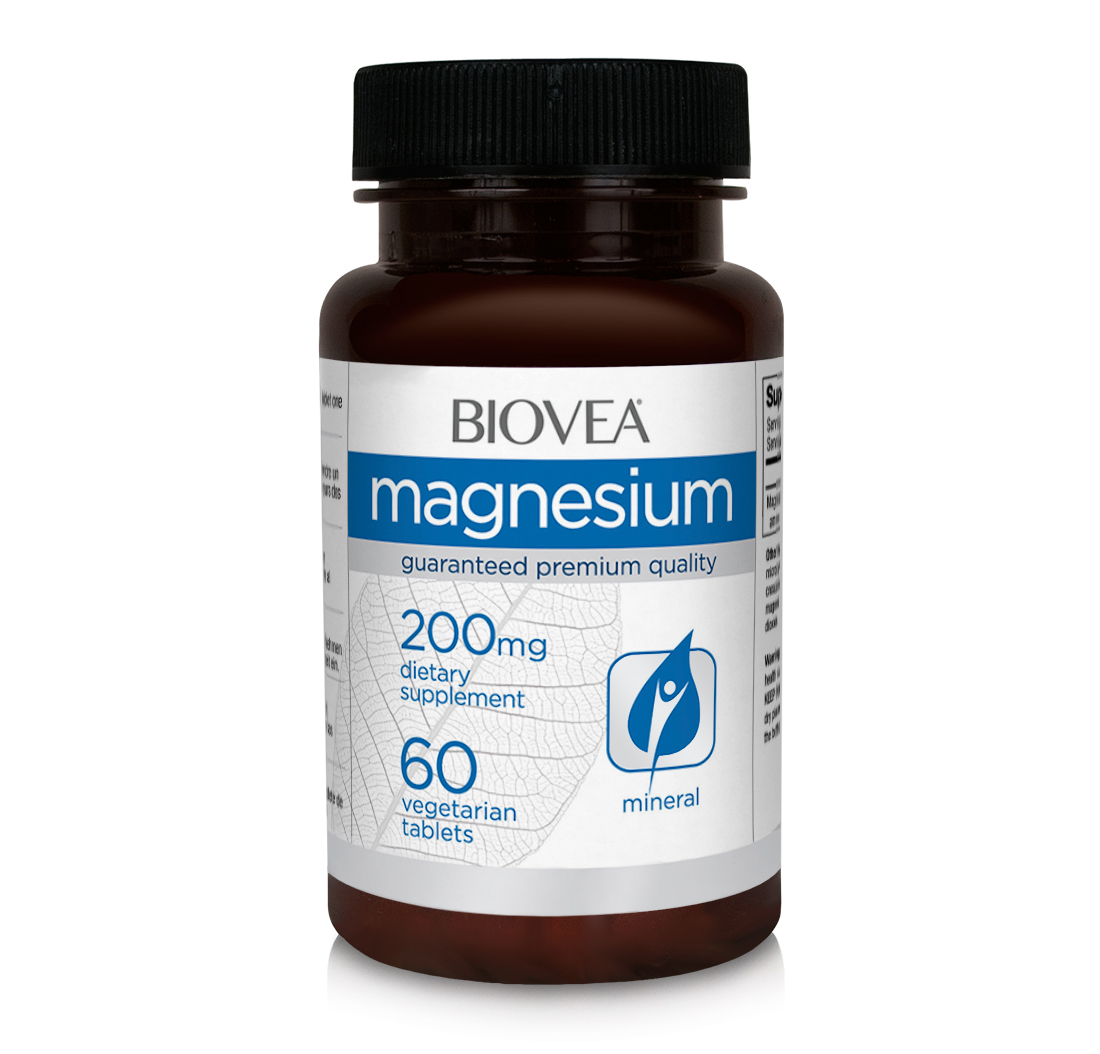 Magnesium 200mg 60 Tabletten | BIOVEA